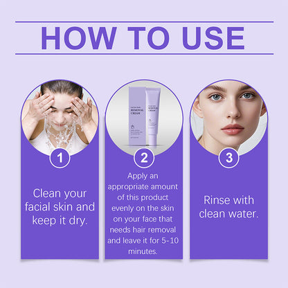 💗Last Day Special Price £7.99 ! 🔥Buy 2 Get 1 Free🔥Gentle and Painless Facial Hair Removal Cream