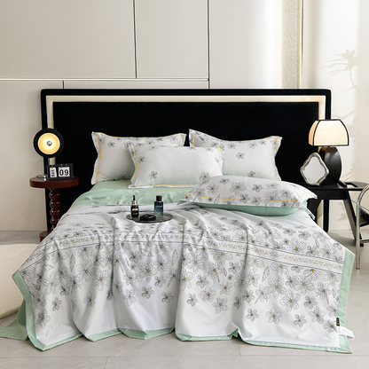 🔥Summer Limited Sale-50%Off🌸Cooling Breathable Floral Bed Sheet (4-Piece Set)