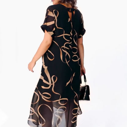 Flowy V-Neck Midi Dress