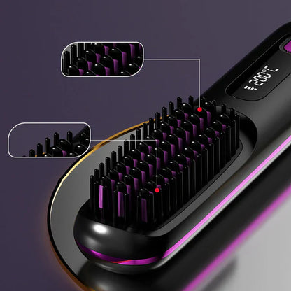 Wireless Ceramic Heating Hair Straightening Comb