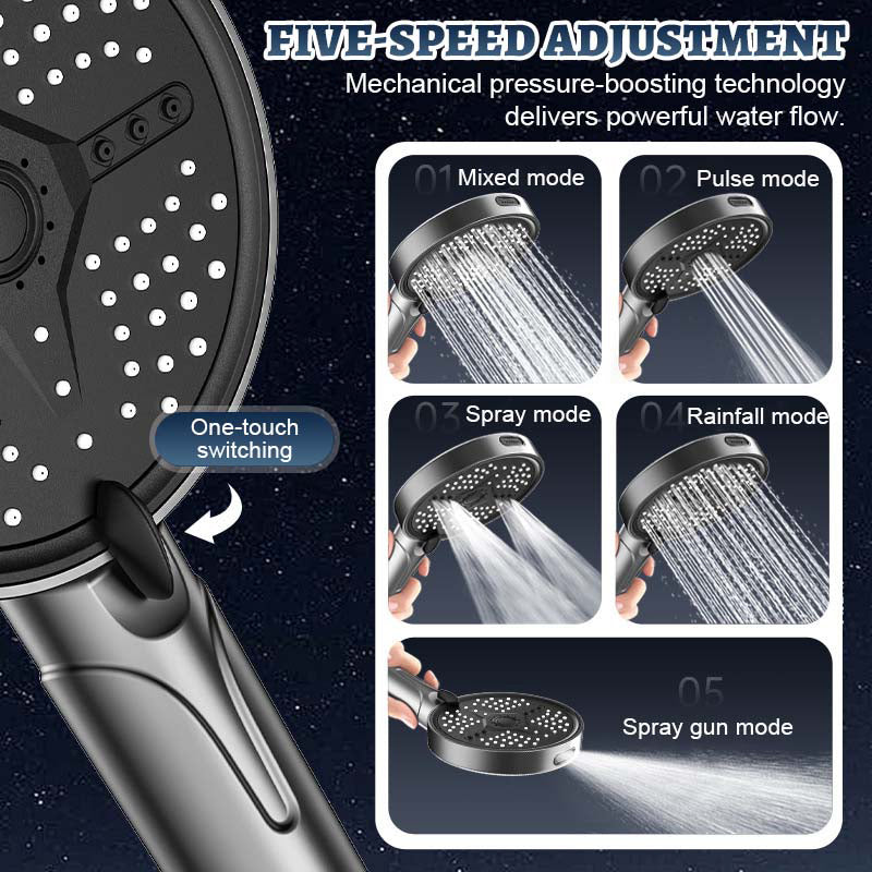 💦🚿 5-Mode High-Pressure Shower Head – Water-Saving & Comfort-Optimized for Your Daily Wellness Experience! 🌿✨