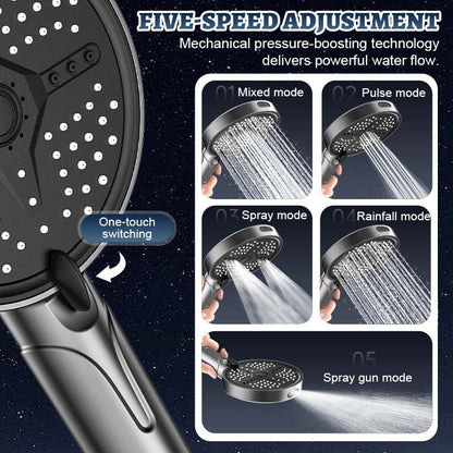 💦🚿 5-Mode High-Pressure Shower Head – Water-Saving & Comfort-Optimized for Your Daily Wellness Experience! 🌿✨