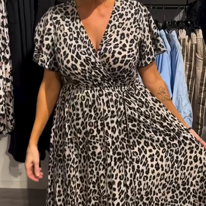 🔥Summer Hot Sale 49％ OFF💝Women’s Fashion Leopard Print Maxi Dress