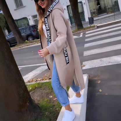 Women's Hooded Long Sweatshirt