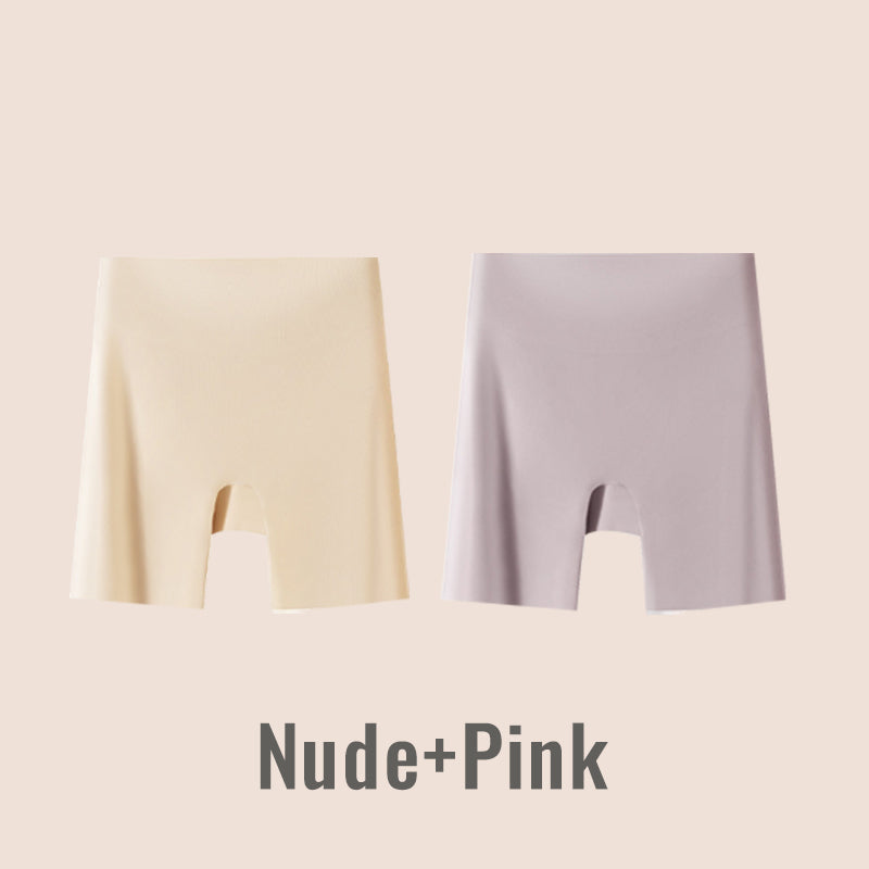 Women High-waist Ice Silk Underwear with Tummy-control Hip-lifting