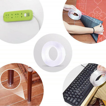 ✨Extra Large Double Sided Tape , Clear & Tough Nano Tape, Multipurpose Mounting Tape