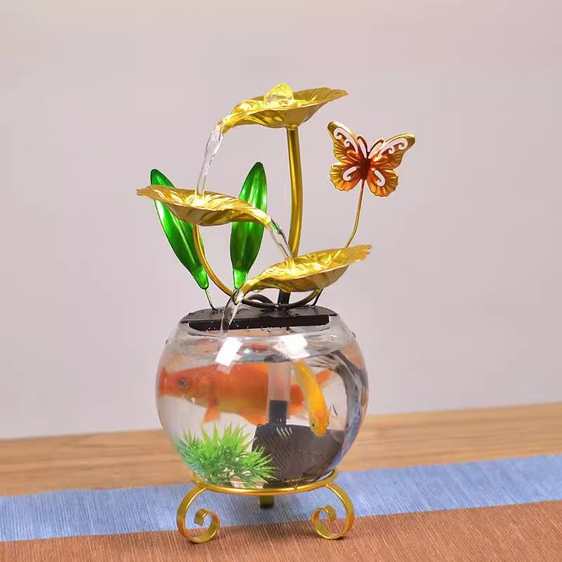 🔥2025 Hot sale 🔥Creative luxury ornament in the shape of an aquarium with lotus