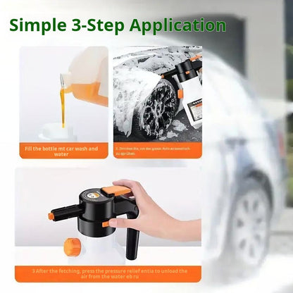 Electric car wash foam gun, handheld high-pressure cleaner, multifunctional, large capacity, long battery life, for cars, kitchen, household cleaning
