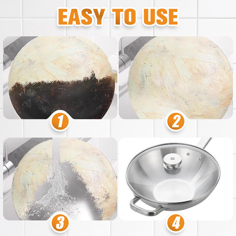 🧽 HOT SALE - BUY 2 GET 1 FREE! ✨ Powerful Burnt Residue Remover Paste for Cookware - Non-Toxic Formula with Micro-Polish for Pots, Pans & Grills 🔥🍳