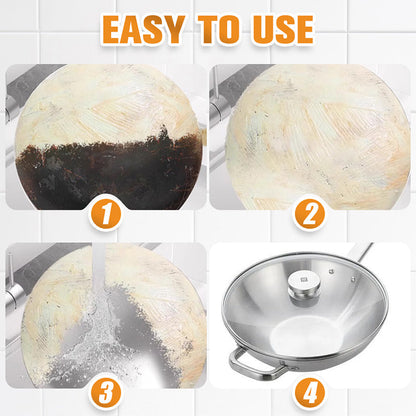 🧽 HOT SALE - BUY 2 GET 1 FREE! ✨ Powerful Burnt Residue Remover Paste for Cookware - Non-Toxic Formula with Micro-Polish for Pots, Pans & Grills 🔥🍳