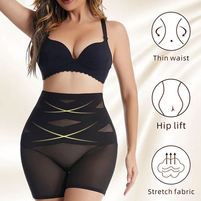 High-waisted shapewear shorts for a lifted buttocks look