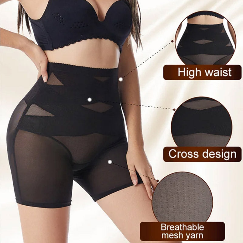 High-waisted shapewear shorts for a lifted buttocks look