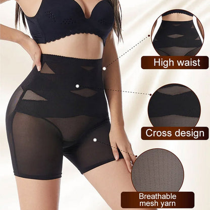 High-waisted shapewear shorts for a lifted buttocks look