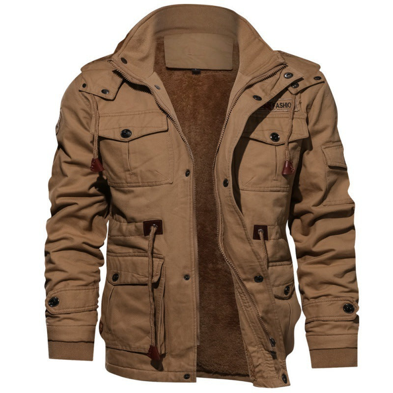 ⏰Limited Time Sale 50% OFF🔥Men's Winter Drawstring Cotton Military Driver Jacket - Comfort and Style Combined