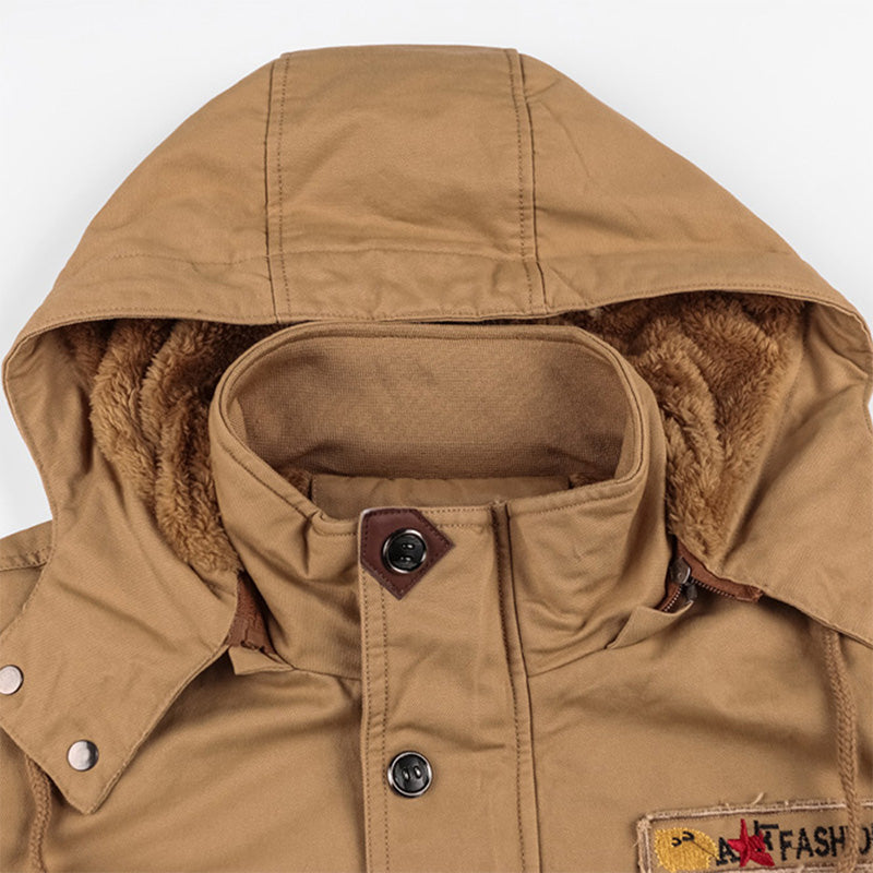 ⏰Limited Time Sale 50% OFF🔥Men's Winter Drawstring Cotton Military Driver Jacket - Comfort and Style Combined
