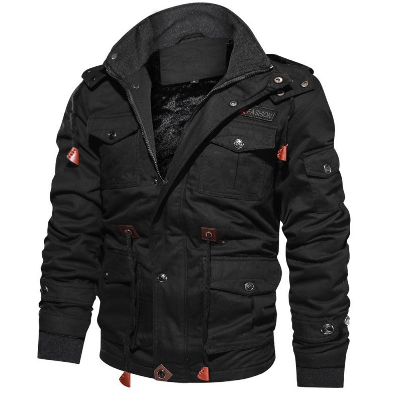 ⏰Limited Time Sale 50% OFF🔥Men's Winter Drawstring Cotton Military Driver Jacket - Comfort and Style Combined