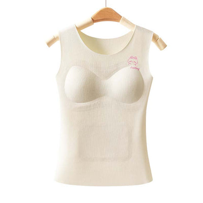 Skin-Friendly & Breathable Thermal Vest with Built-In Pads