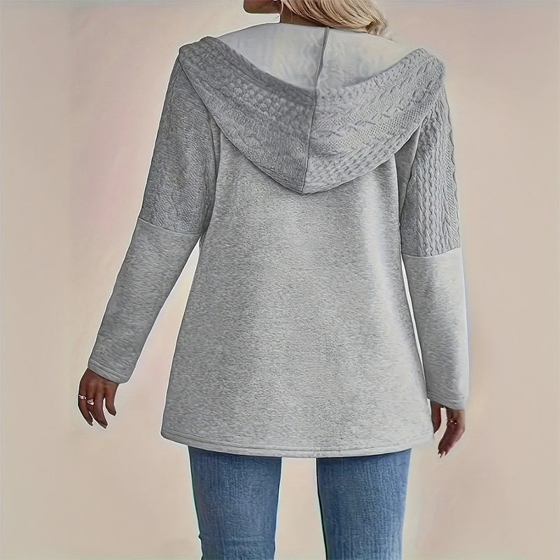 💖LAST DAY PROMOTION - 50%OFF 💖 Women’s Trendy Hooded Long Sleeve Zip-Up Jacket