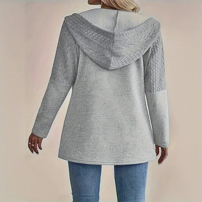 💖LAST DAY PROMOTION - 50%OFF 💖 Women’s Trendy Hooded Long Sleeve Zip-Up Jacket