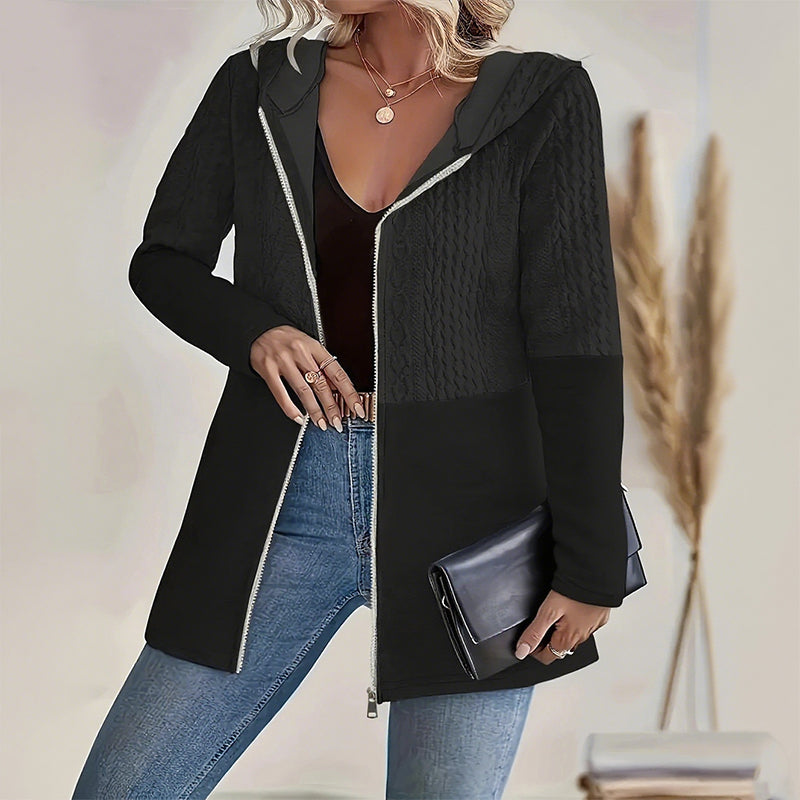 💖LAST DAY PROMOTION - 50%OFF 💖 Women’s Trendy Hooded Long Sleeve Zip-Up Jacket