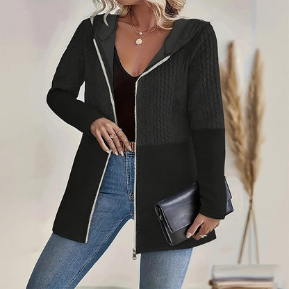 💖LAST DAY PROMOTION - 50%OFF 💖 Women’s Trendy Hooded Long Sleeve Zip-Up Jacket
