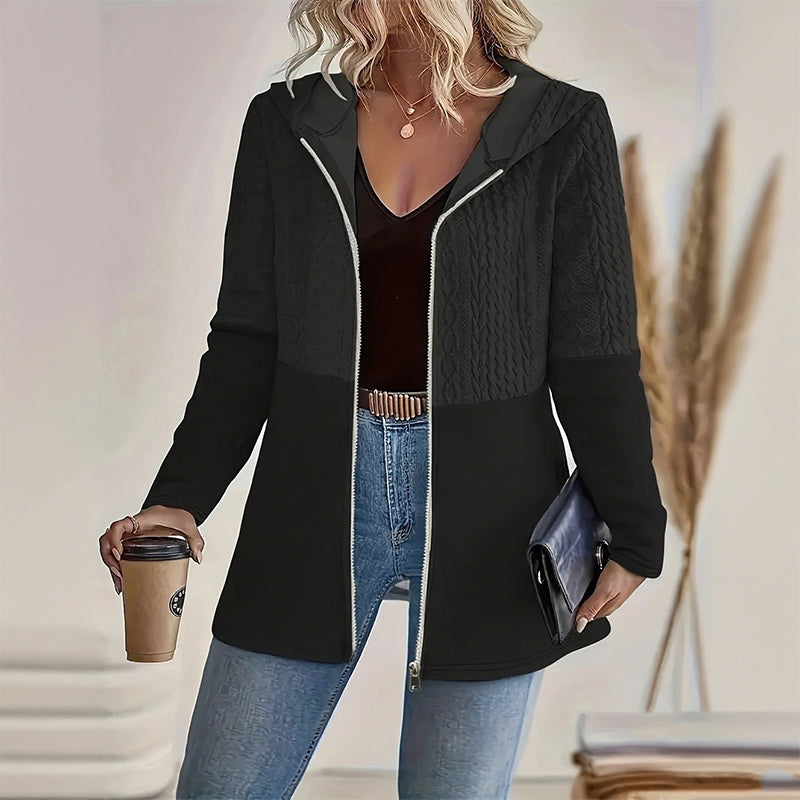 💖LAST DAY PROMOTION - 50%OFF 💖 Women’s Trendy Hooded Long Sleeve Zip-Up Jacket