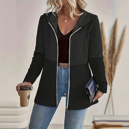 💖LAST DAY PROMOTION - 50%OFF 💖 Women’s Trendy Hooded Long Sleeve Zip-Up Jacket