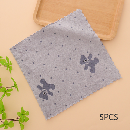 🏆LAST DAY HOT SALE 49% OFF!!🔥Buy More Save More🎉5PCS Coral Flannel Dish Towels for Home Use