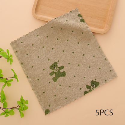 🏆LAST DAY HOT SALE 49% OFF!!🔥Buy More Save More🎉5PCS Coral Flannel Dish Towels for Home Use
