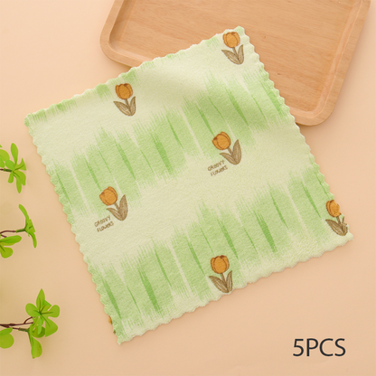 🏆LAST DAY HOT SALE 49% OFF!!🔥Buy More Save More🎉5PCS Coral Flannel Dish Towels for Home Use