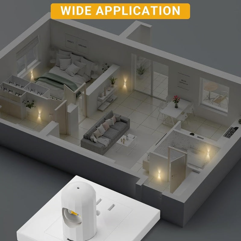 Smart LED Wall Socket Night Light With Auto-Dimmer