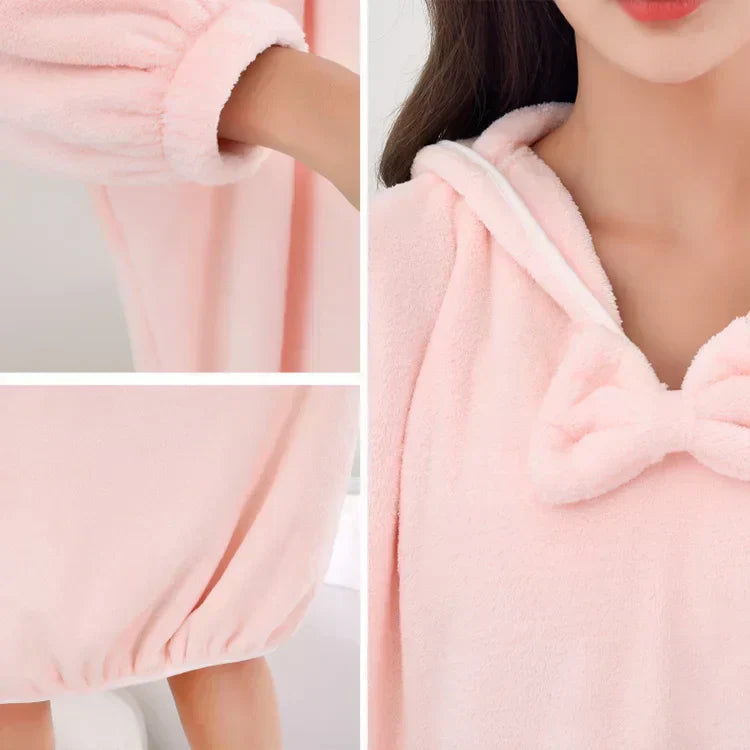 Unisex Ultra-Absorbent & Quick-Dry Hooded Bathrobe