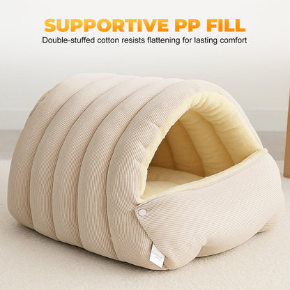 🔥Limited stock available 50% OFF🔥🐈Removable and Washable Winter Closed-off Pet Bed💝