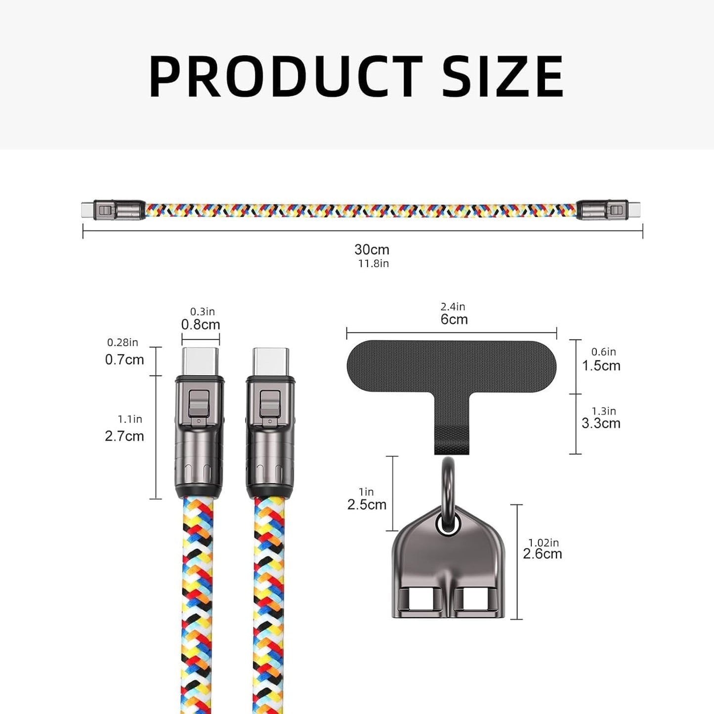 🔥 49% OFF🔥C to C 240W Charging Cable with Wearable Bracelet Design