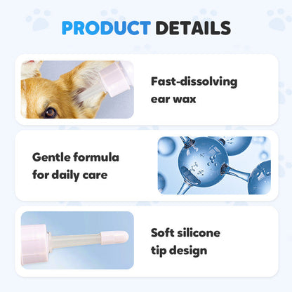 ✨ Pet Ear Cleaner - Gentle Formula with Soothing Aloe for Dogs & Cats, Prevents Infections & Odor 🌿👂