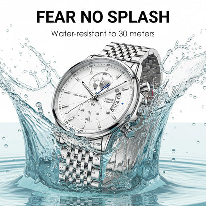 💥Christmas Eve Sale: 50% OFF🌍Men's watch with globe motif in maritime style