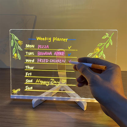 Erasable Light-Up Acrylic Drawing Board with Stand