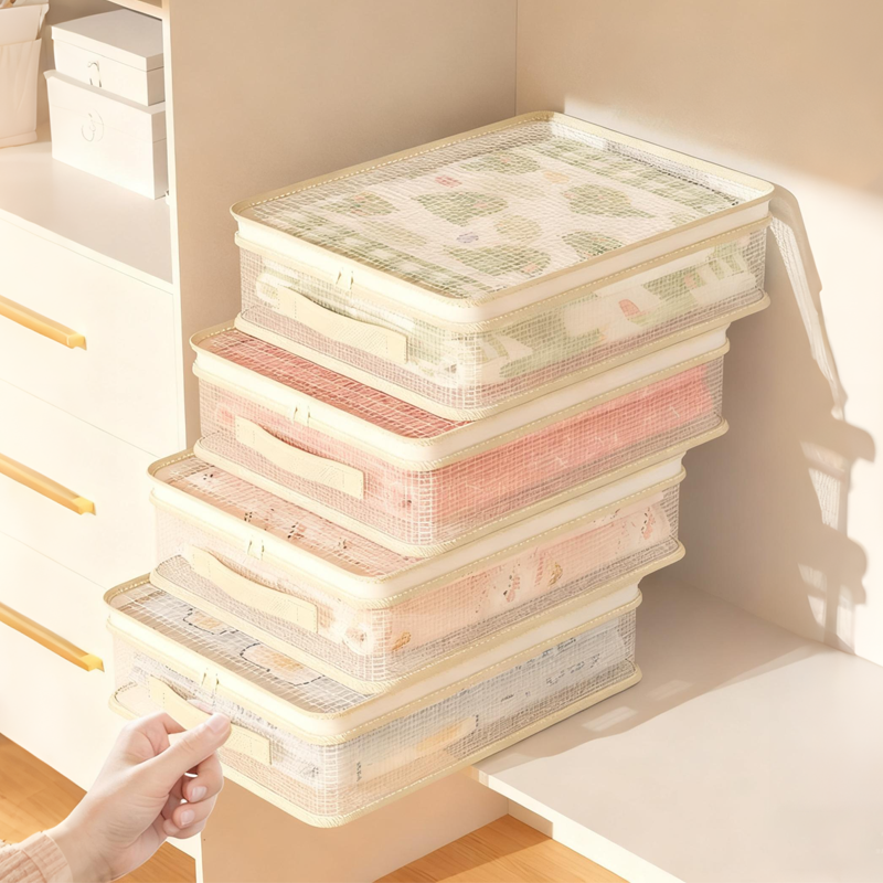 👗✨ See-Through Closet Organizer Storage Bags – Clear View & Dust-Proof, Perfect for Clothes/Bedding!