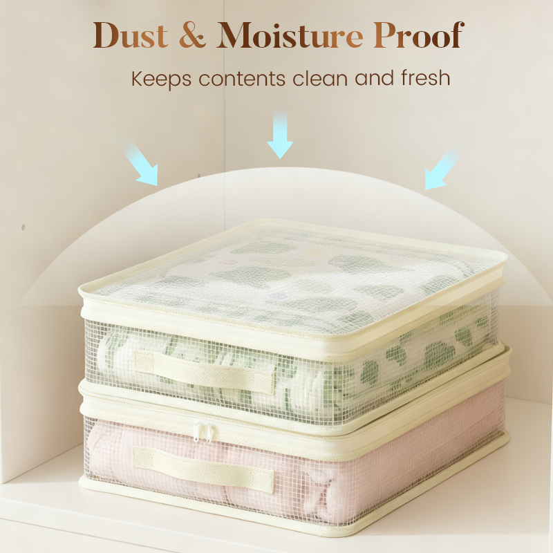 👗✨ See-Through Closet Organizer Storage Bags – Clear View & Dust-Proof, Perfect for Clothes/Bedding!