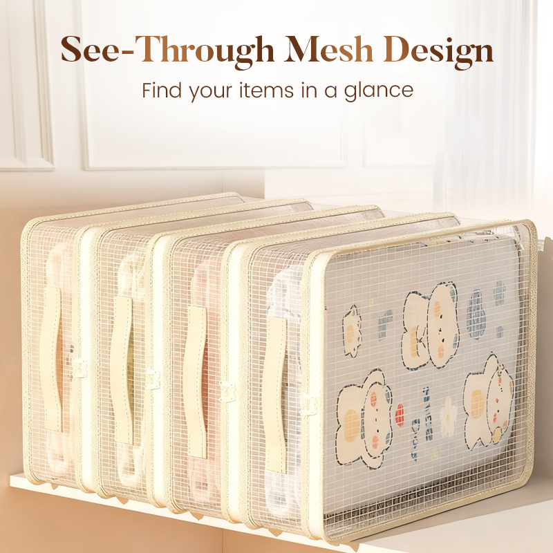 👗✨ See-Through Closet Organizer Storage Bags – Clear View & Dust-Proof, Perfect for Clothes/Bedding!