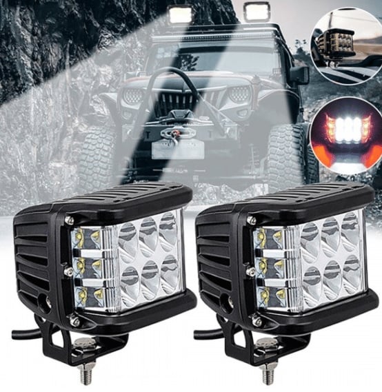 🖤Black Friday topper!✨ Auto Dubbele Zijkant LED Waarschuwingslichten – Tweekleurig, Superfel & Veilig (Universeel Voor Auto’s, Vrachtwagens, Motorfietsen & Meer!)