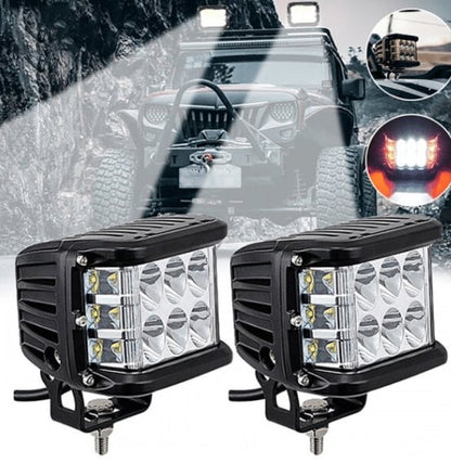 🖤Black Friday topper!✨ Auto Dubbele Zijkant LED Waarschuwingslichten – Tweekleurig, Superfel & Veilig (Universeel Voor Auto’s, Vrachtwagens, Motorfietsen & Meer!)