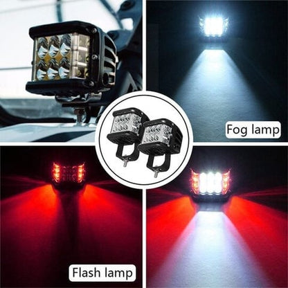 🖤Black Friday topper!✨ Auto Dubbele Zijkant LED Waarschuwingslichten – Tweekleurig, Superfel & Veilig (Universeel Voor Auto’s, Vrachtwagens, Motorfietsen & Meer!)