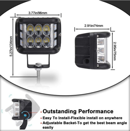 🖤Black Friday topper!✨ Auto Dubbele Zijkant LED Waarschuwingslichten – Tweekleurig, Superfel & Veilig (Universeel Voor Auto’s, Vrachtwagens, Motorfietsen & Meer!)