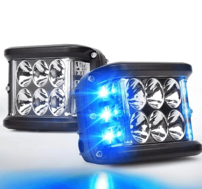 🖤Black Friday topper!✨ Auto Dubbele Zijkant LED Waarschuwingslichten – Tweekleurig, Superfel & Veilig (Universeel Voor Auto’s, Vrachtwagens, Motorfietsen & Meer!)