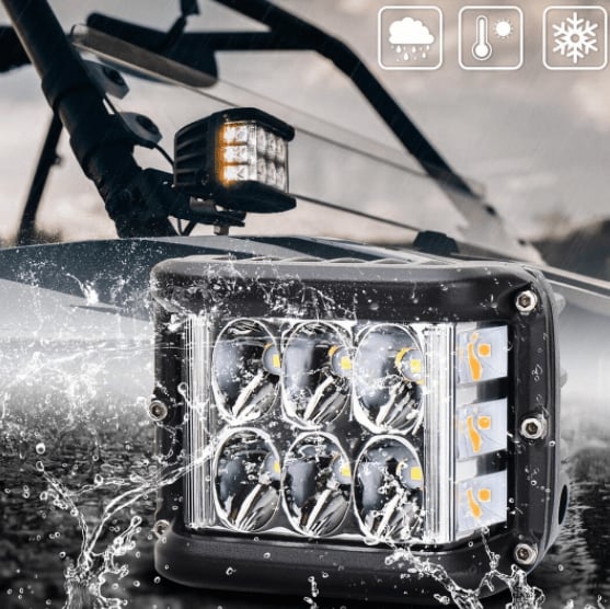 🖤Black Friday topper!✨ Auto Dubbele Zijkant LED Waarschuwingslichten – Tweekleurig, Superfel & Veilig (Universeel Voor Auto’s, Vrachtwagens, Motorfietsen & Meer!)