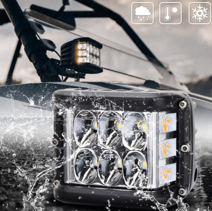 🖤Black Friday topper!✨ Auto Dubbele Zijkant LED Waarschuwingslichten – Tweekleurig, Superfel & Veilig (Universeel Voor Auto’s, Vrachtwagens, Motorfietsen & Meer!)