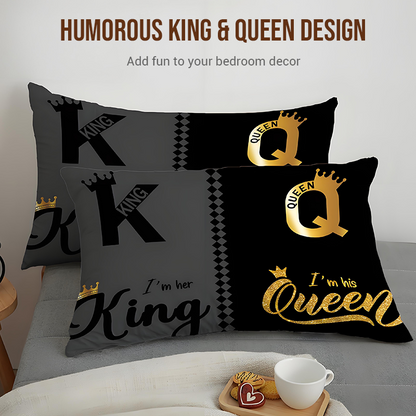 💥Christmas Sale 50% OFF🔥3-Piece "King & Queen" Couple's Duvet Cover Set-Elegant Design & Premium Comfort✅✨