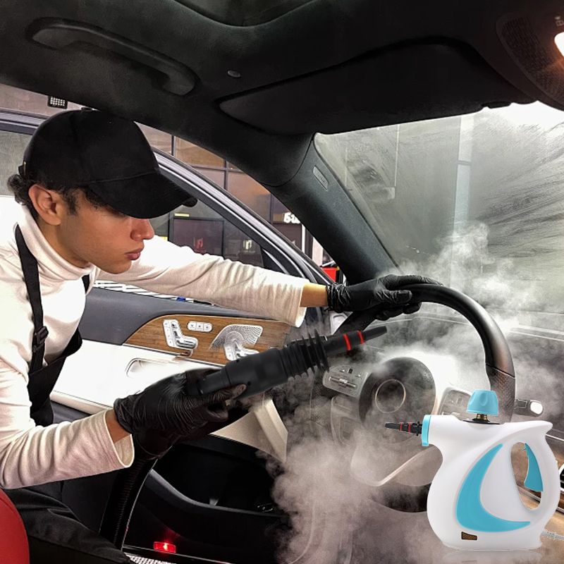 📢📢49%  OFF !! ⏰💦Pressurized Handheld Multi-Surface Natural Steam Cleaner with 12 pcs Accessories