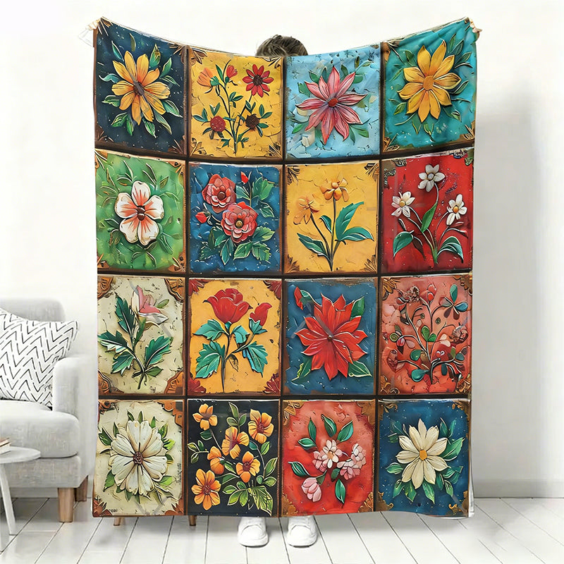 Cozy & Soft Floral Flannel Blanket
